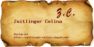 Zeitlinger Celina névjegykártya
